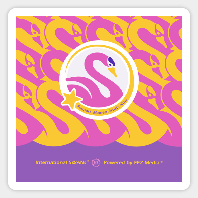 iSWANs Square Sticker by internationalSWANs